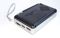 Радіоприймач з USB + Micro SD і акумулятором, Golon RX-2277, Срібло, з MP3 плеєром від флешки (ST) - мініатюра 3