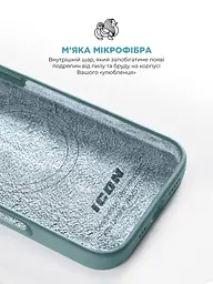 Силиконовый чехол с MagSafe для Apple iPhone 16 Plus, ICON2 MagCase, голубой, противоударный, панель с мягкой подкладкой, защита всего корпуса, поддержка беспроводной зарядки, совместим с защитными стеклами и пленками, ArmorStandart (ARM80189) - мініатюра 7