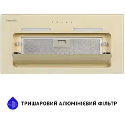 Витяжка вбудована Minola HBI 6873 IV Glass 1200 LED Line - мініатюра 3