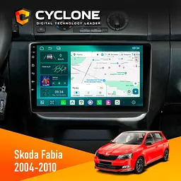 Штатна магнітола Skoda Fabia 2007-2014 Cyclone C10-013 4x64 DSP 4G Cyclone (НФ-00006336)