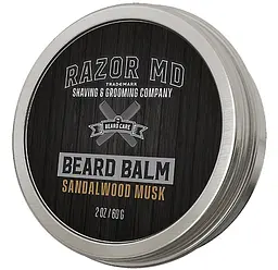 Бальзам для бороди Razor Beard Balm Sandalwood Musk з екстрактом сандалового дерева та мускусу 60 г - мініатюра 2