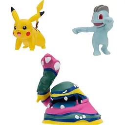Набір ігрових фігурок Pokemon W19 Мачоп, Пікачу, Алола Мак - мініатюра 2