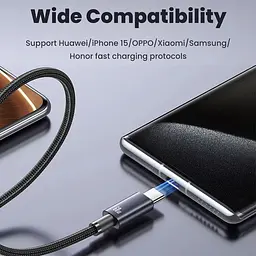 Кабель Usams US-SJ661 USB-C to USB-C 60W 5A 1.2m Tarnish [138985] - мініатюра 4