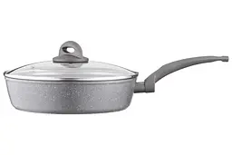 Сковорода Ardesto Gemini Gourmet Apulia глибока з кришкою 24 см сіра AR-2424-GGL - мініатюра 2