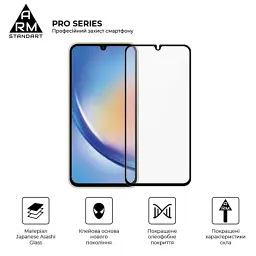 Скло захисне Armorstandart Pro Samsung A34 5G (A346) Black (ARM66207) - мініатюра 2