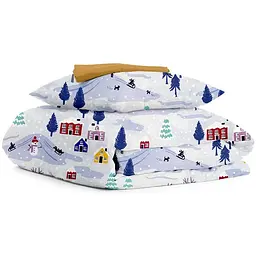Комплект постільної білизни Cosas Snowman CS5 Підлітковий блакитний (Snowman_El80-Mustard_155)