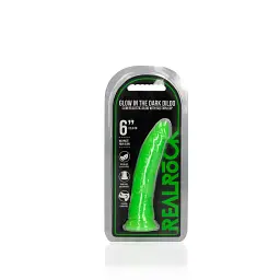 Фалоімітатор RealRock Slim Realistic, 15.5 см (зелений) - мініатюра 6