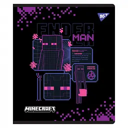 Зошит для записів А5 Yes Minecraft Black 12 аркушів в клітку (767495) - мініатюра 2