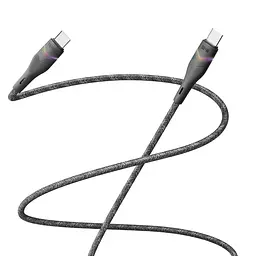 Кабель для заряджання та обміну даними USB Yoki YK-RG24 RGB Series Type-C to Type-C 60W 3A/20V 1.2 м Чорний - мініатюра 3