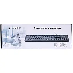 Клавіатура дротова Gembird KB-103-UA PS/2 Black - мініатюра 4