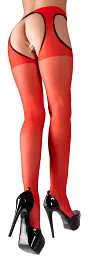 Колготки Cottelli Collection Sex Tights S/M червоний - мініатюра 2