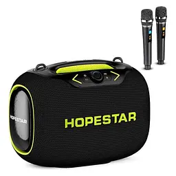 Бездротова Bluetooth колонка HOPESTAR PARTYBOX, 120 ВТ із двома мікрофонами