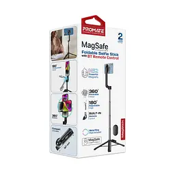 Телескопічний трипод-монопод Promate MagStick Чорний - мініатюра 7
