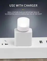 Портативна USB світлодіодна лампа-нічник із білим (6500К) світлом, працює від Power Bank, та ін. ґаджетів 5В - мініатюра 8