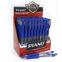 Ручка масляна PIANO синій 0,7мм РT-350