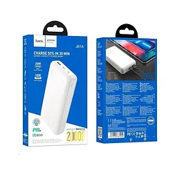Портативний акумулятор Hoco J87A Tacker 20000 mAh зовнішній білий - мініатюра 4