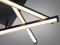 Сучасна стельова LED люстра для вітальні Diasha 2535BK чорна 56 W з пультом диммер 63 см 8-16 м2 - мініатюра 5