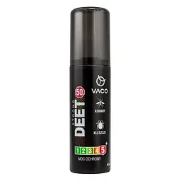 Рідина-репелент від кліщів, комарів і мух Vaco Strong 80 мл, 50% DEET захист до 8 годин