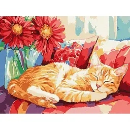 Картина за номерами "Денний сон" ©art_selena_ua Ідейка KHO6709, 30х40 см