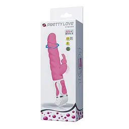 Вібратор-кролик Pretty Love Steven 27 см світло-рожевий - мініатюра 7