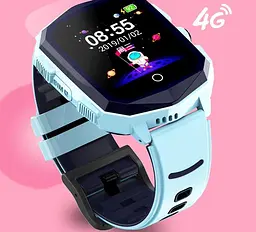 Смарт годинник для дітей F60 з GPS, відеодзвінками, 4G SIM-картою та кнопкою SOS Чорний - мініатюра 4