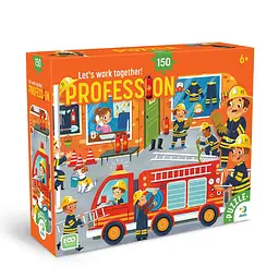 Пазл дитячий "Професії. Пожежник" DoDo Toys 300702, 150 елементів
