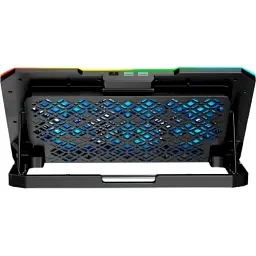 Підставка для ноутбука до 15.6" GamePro CP660, Black, 6 x 70 мм (2400 об/хв), сенсорне RGB підсвічування, 5 рівнів висоти, 2xUSB, знімний тримач для смартфона, металева сітка, 360 x 255 x 25 мм, 900 г - мініатюра 5
