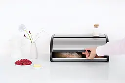 Хлібниця металева Brabantia Roll Top Bread Bin 44.5x26.2х17.3 см срібляста (299445) - мініатюра 6