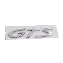 Емблема напис GTS для Porsche срібло МАТОВЕ 105х25мм пластик (на скотчі)