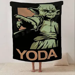 Плед плюшевий на подарунок 3D YODA 160х200 см - мініатюра 2