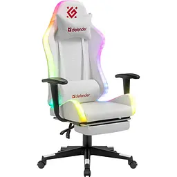 Крісло ігрове Defender Watcher 60 мм Клас 4 RGB ПУ біле - мініатюра 2