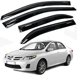 Дефлектори вікон вітровики Acrylic для Toyota Corolla (E140 - E150) 2007-2014 Гнучкі