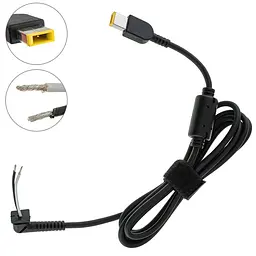 DC кабель живлення для БП LENOVO 150-180W USB+pin опір 1 9 кОм!!! 2 дроти (2 x 1.5мм) довжина 170см (Square 5 Pin DC Plug) (від