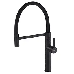 Змішувач для кухні Mixxus Premium Oliwer 017 Black з гнучким виливом MI6966 Чорний матовий