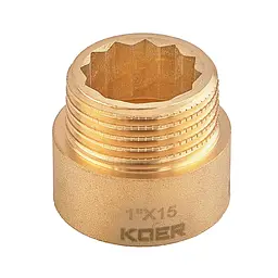 Подовжувач Koer Kf.E10-15.Wn - 1"-15мм без нікелю KR5669 - мініатюра 3