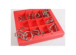 Набір головоломок Eureka Metal Puzzles червоний 10 шт. (473358) - мініатюра 2