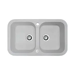 Кухонна мийка Adamant Twins 765x470x190 old stone 305223, Сірий