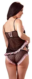 Комплект Cottelli Collection Top and Panties L чорний - мініатюра 2