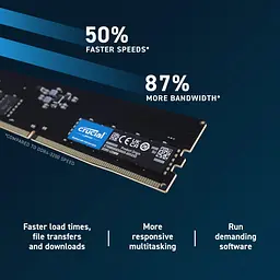Модуль пам'яті Crucial DDR5 32GB 5600MHz (CT32G56C46U5) - мініатюра 3