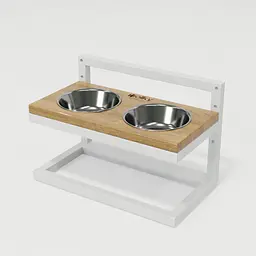Hollky Flex S — миски на регульованій підставці для маленьких собак (2 × 0.450 л) - мініатюра 2