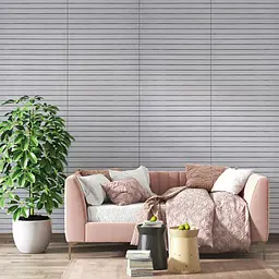 Покриття вінілове самоклеюче 3D рейки Sticker Wall 600х600х2 8мм Кедр срібний SW-00002198 - мініатюра 6