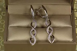 Сережки підвіски Xuping Jewelry Калето 5 см сріблясті - мініатюра 2