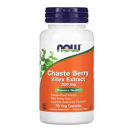 Вітекс священний Chaste Berry Vitex Extract 300 mg 90 капсул NOW vit0006187