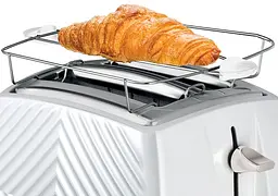 Тостер GrooWe 2 Slice 850Вт, підігрів, розморож., пластик, білий Russell Hobbs kuh0014883 - мініатюра 6