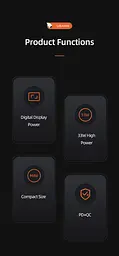 Зарядний пристрій Usams 33w з дисплеєм Digital Display Fast Charger CC152 T46 - мініатюра 7
