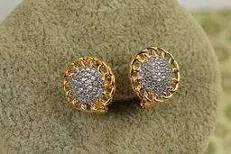 Сережки Xuping Jewelry Оберіг сонцестояння з родієм 1,3 см золотисті