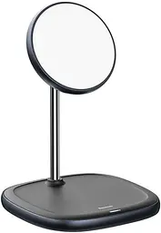 Беспроводное ЗУ Baseus Swan Magnetic Desktop Bracket Wireless Charger(suit for IP12) WXSW-01 Black - мініатюра 4