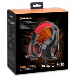 Навушники REAL-EL GDX-7575 Black/Red (EL124100042) - мініатюра 12