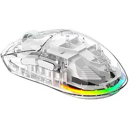 Комп'ютерна мишка Onikuma CW-26 Pro для ПК та ноутбука з RGB підсвіткою 4800 DPI та Bluetooth + 2.4GHz прозора