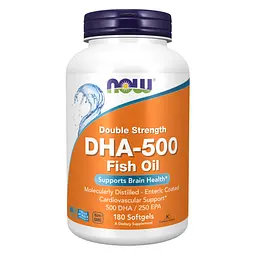 Докозагексаеновая кислота Now Foods DHA 500 мг 180 sgels